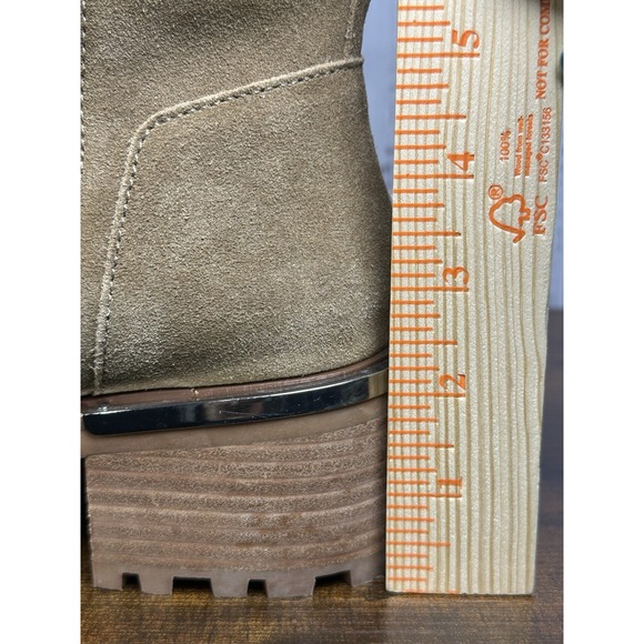 Vince Camuto Women's Kashilla Chain Link Zipper Ankle Moto Boots Shoes Size 8.5M - Picture 9 of 11